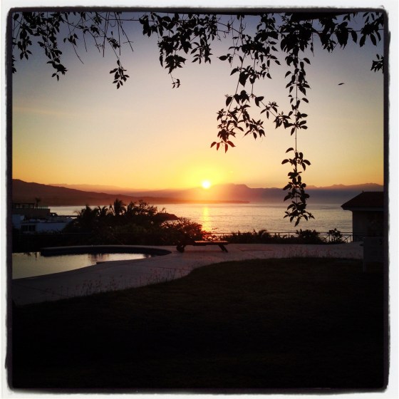 The sun finally emerges, an hour later